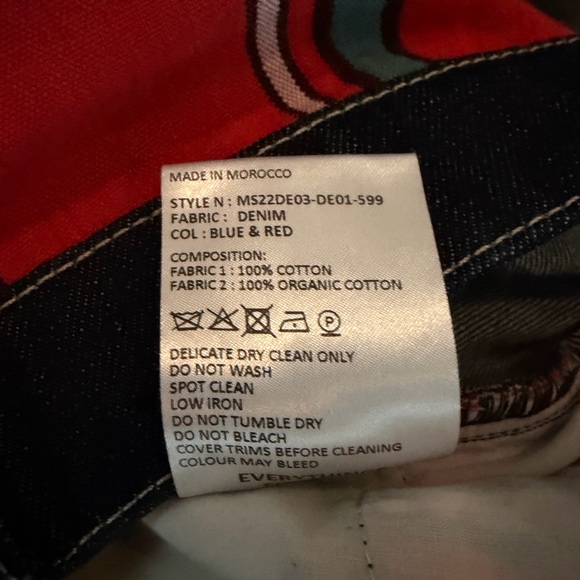 Wales Bonner Red and Blue Straight Jeans - Picture 4 of 4